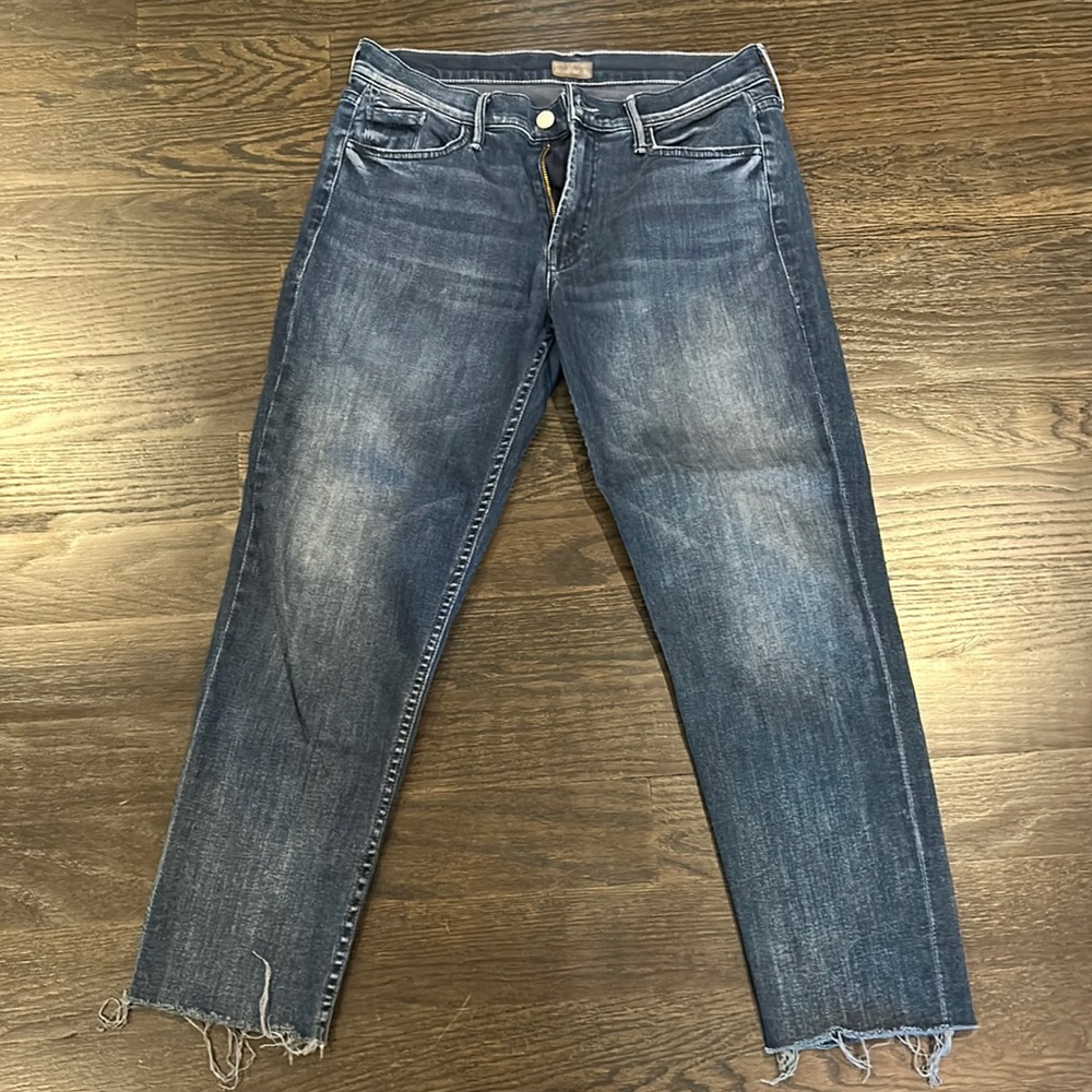 Mother cropped mid rise jeans